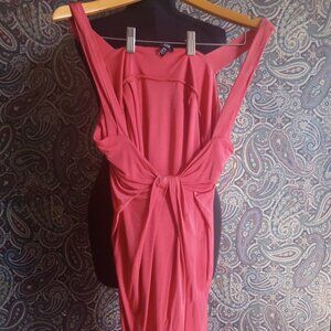 Fluoresvent Orange Spaghetti Strap Beautiful Breezy Women's mini summer dress